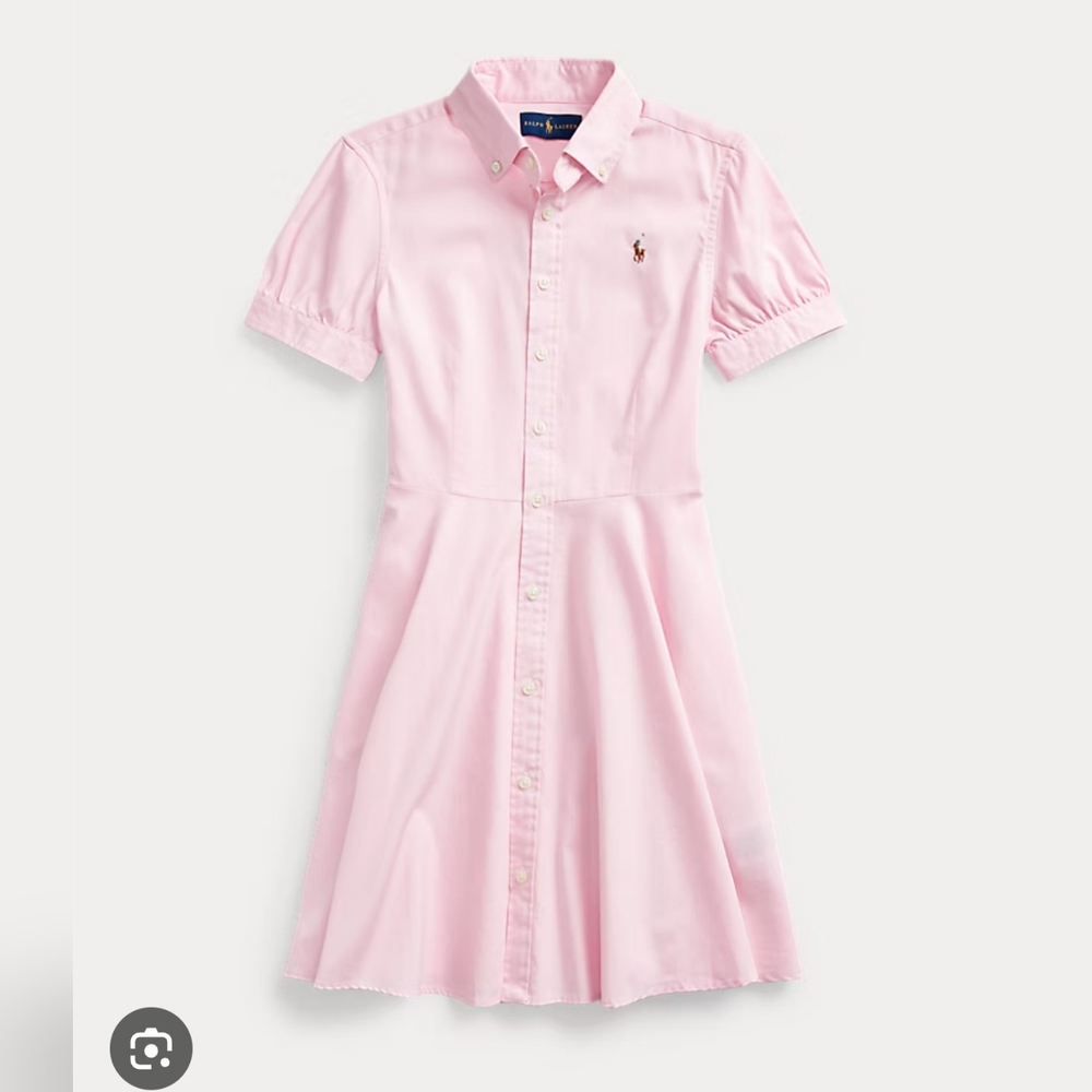 Ralph Lauren Light Pink Button-Down Dress Size 16